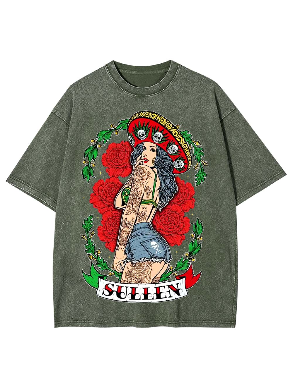 Bold Beauty in Bloom Washed Tshirt