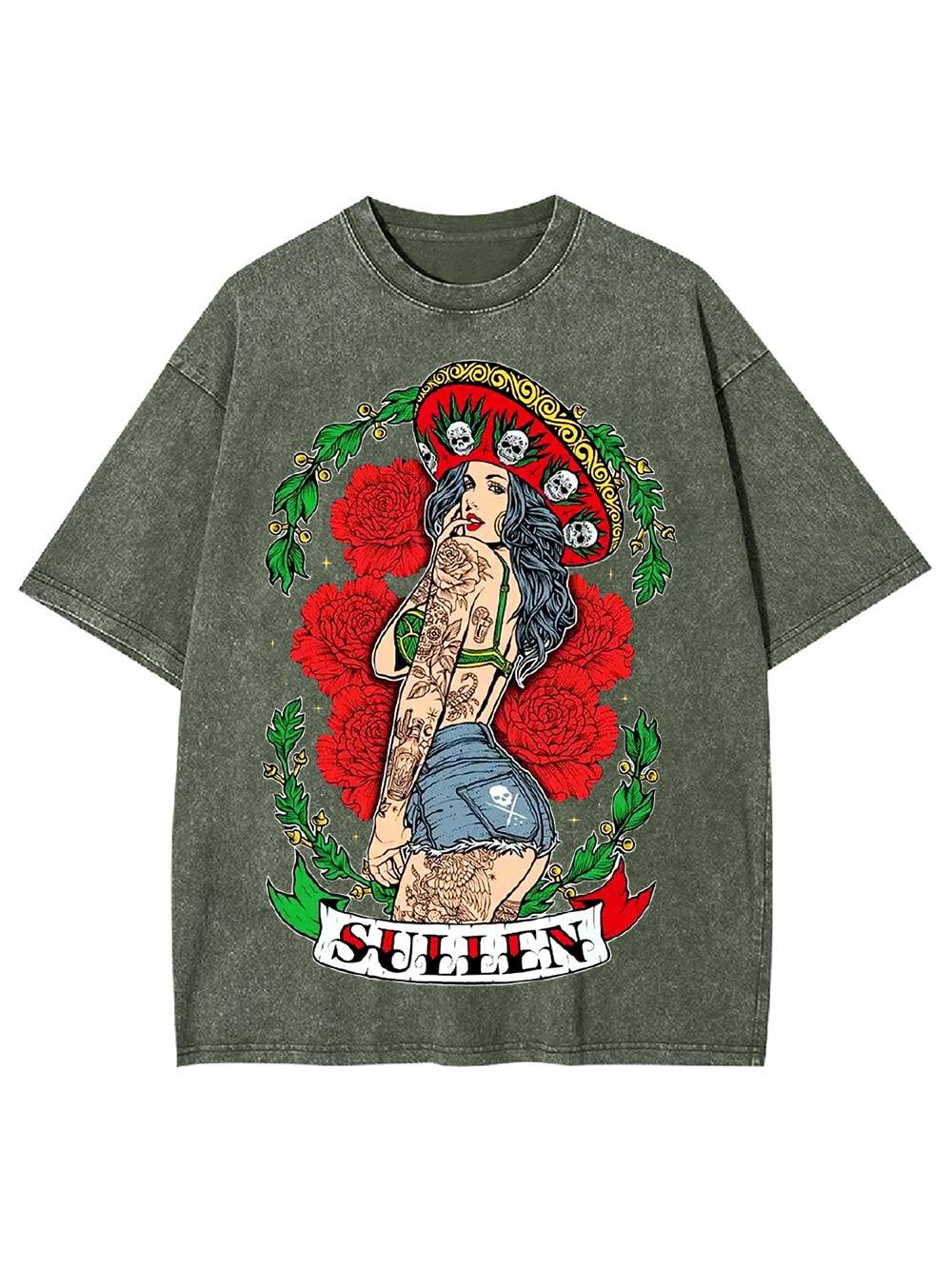 Bold Beauty in Bloom Washed Tshirt