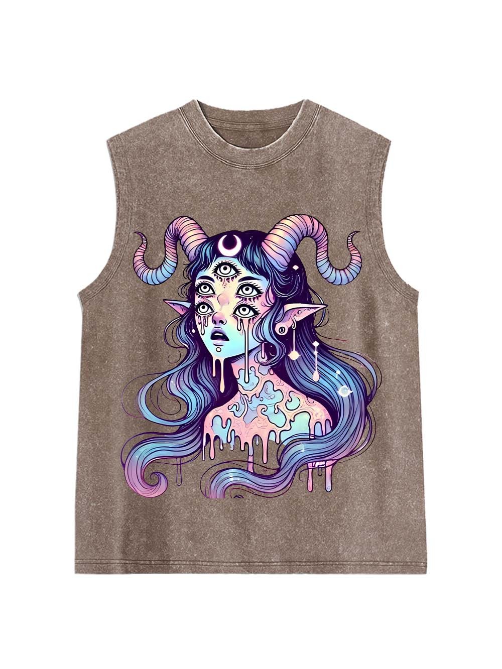 Mystic Melting Siren Washed Tank Top