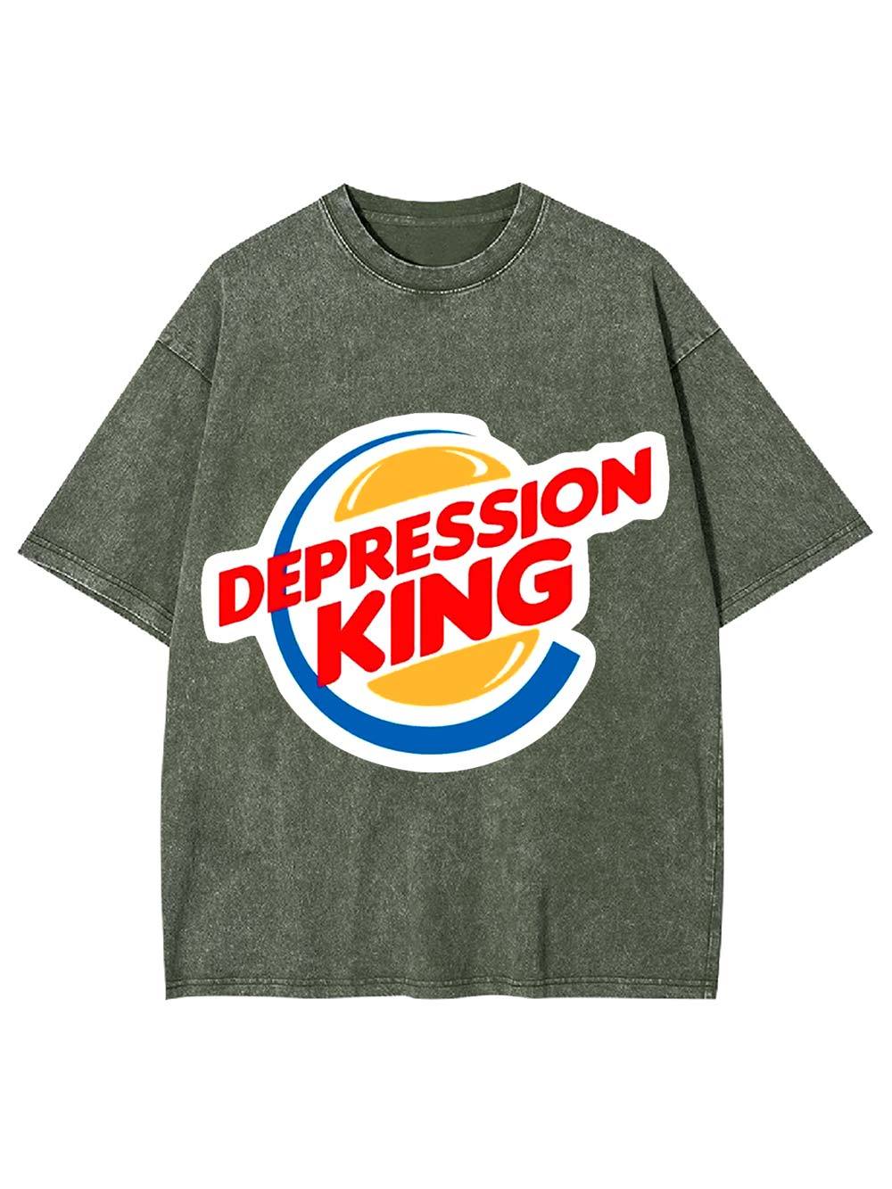 Depression King Washed Tshirt