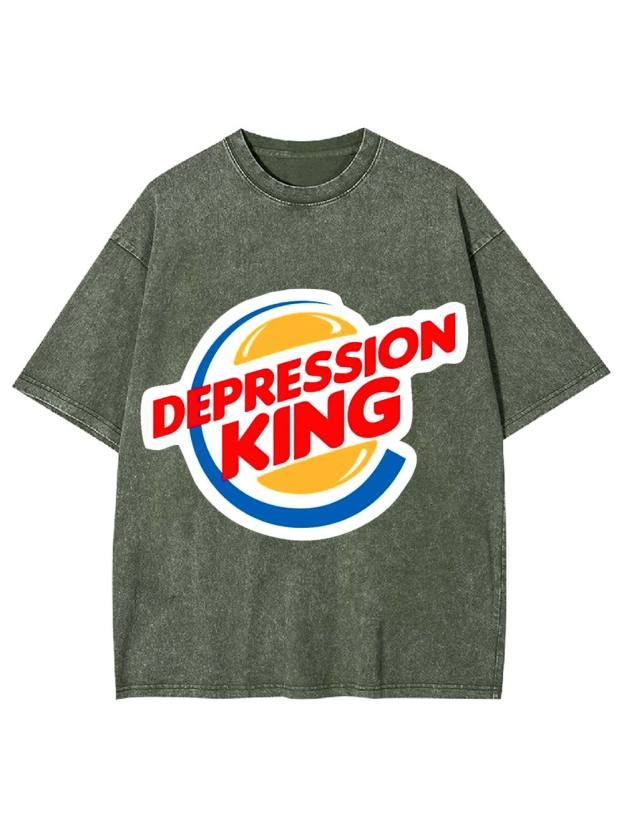 Depression King Washed Tshirt