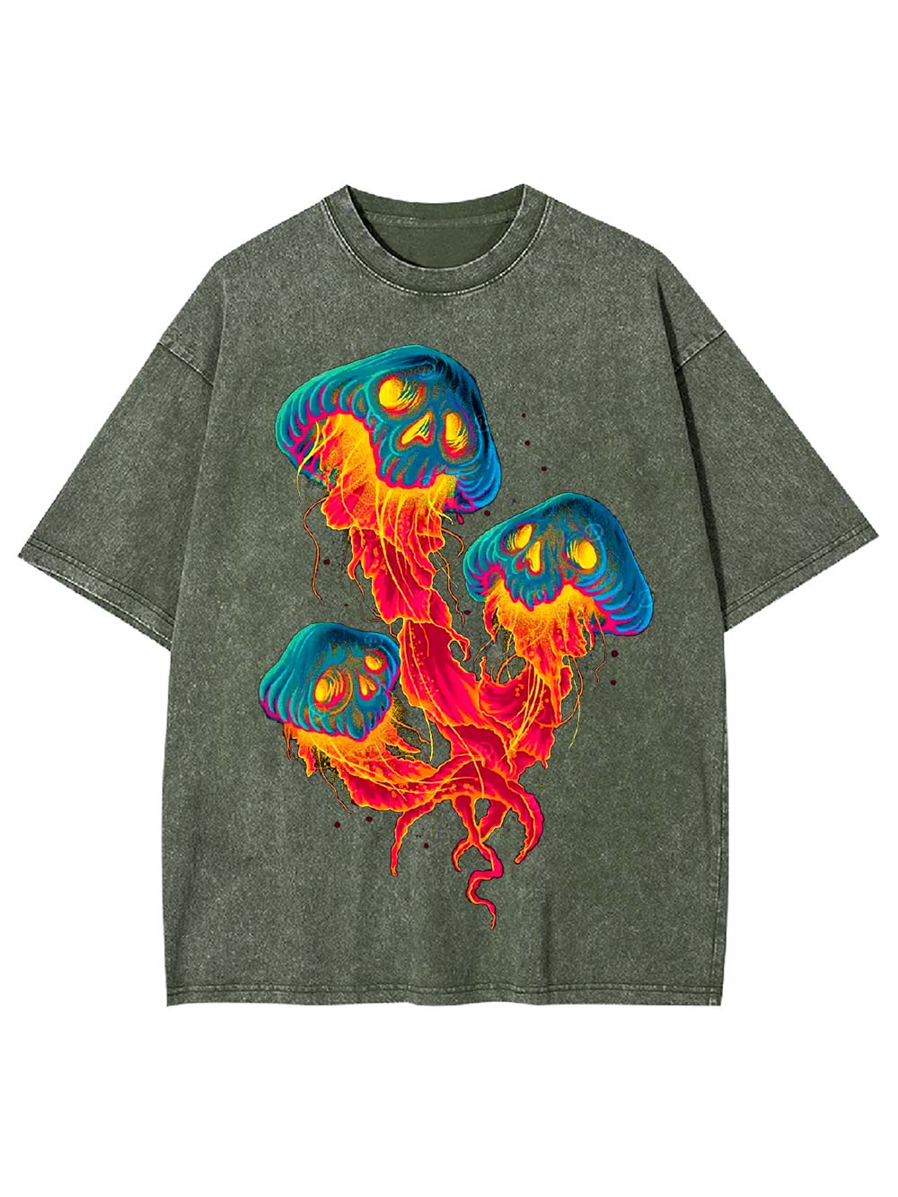 Neon Skull Jellies Washed Tshirt