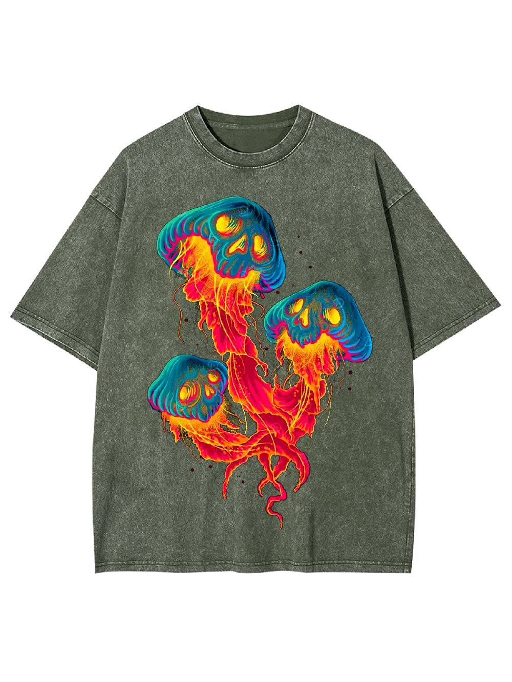 Neon Skull Jellies Washed Tshirt