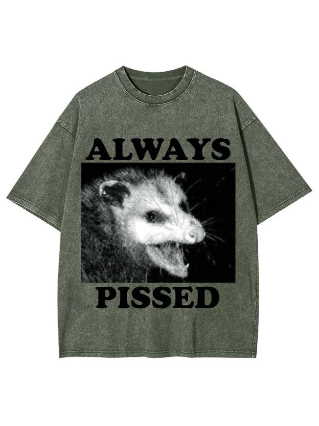 Always Pissed Washed Tshirt