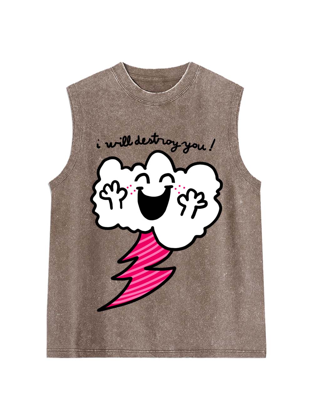 I Will Destroy You! Washed Tank Top