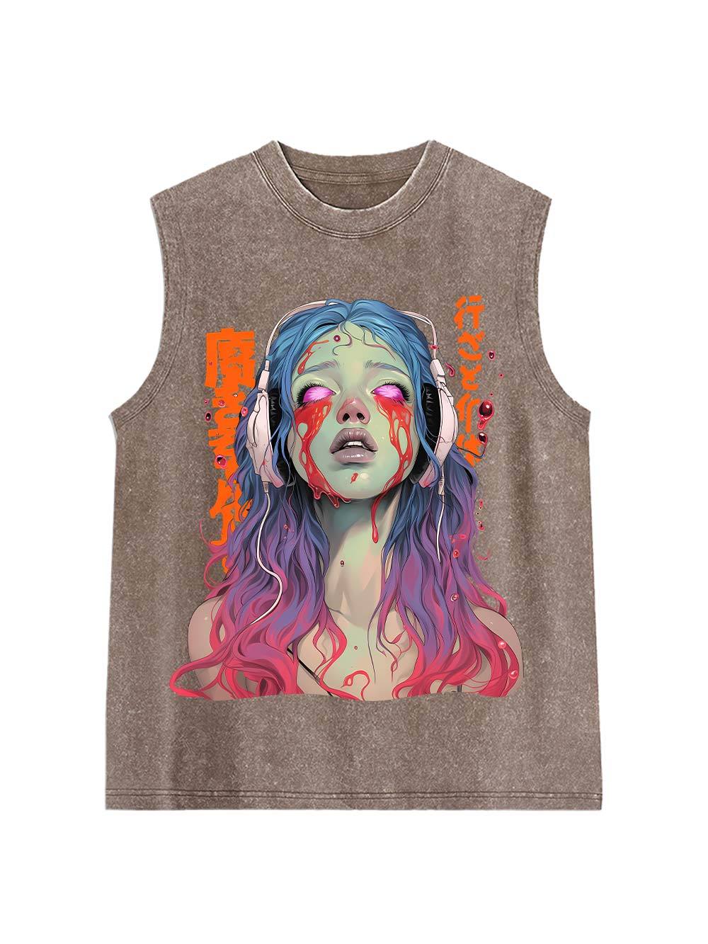 Ghost Song Washed Tank Top-ClassyOutlaw Sale