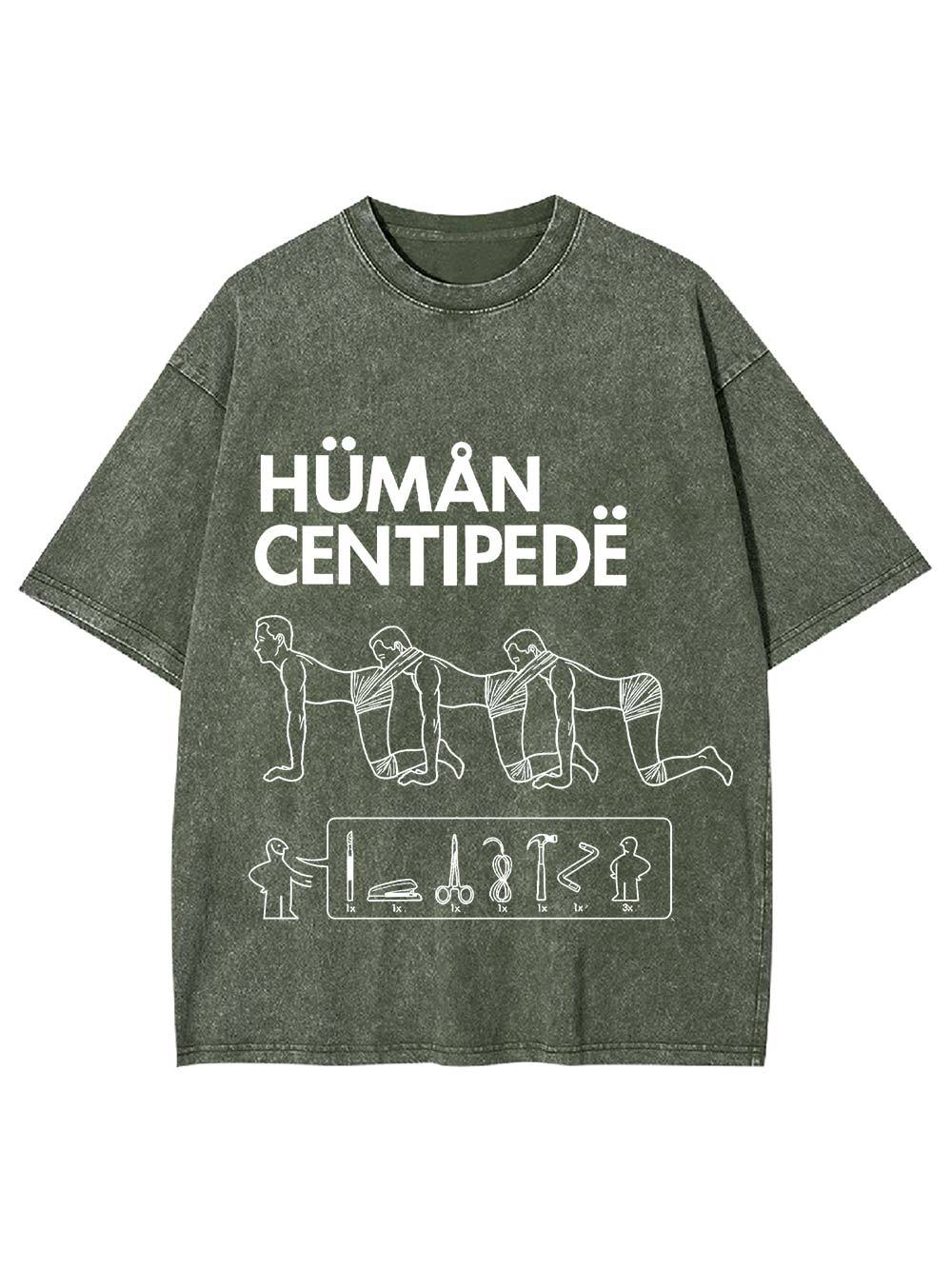 Human Centipede Assembly Washed Tshirt
