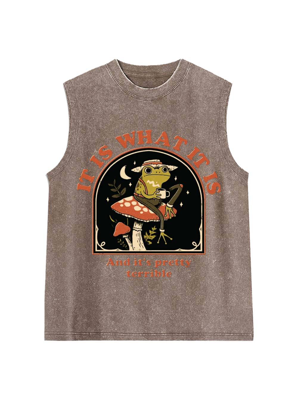 It Is What It Is Washed Tank Top