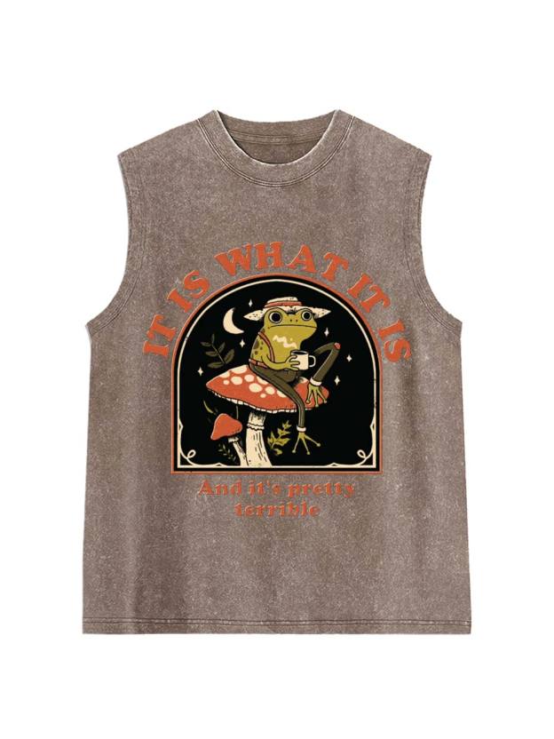 It Is What It Is Washed Tank Top
