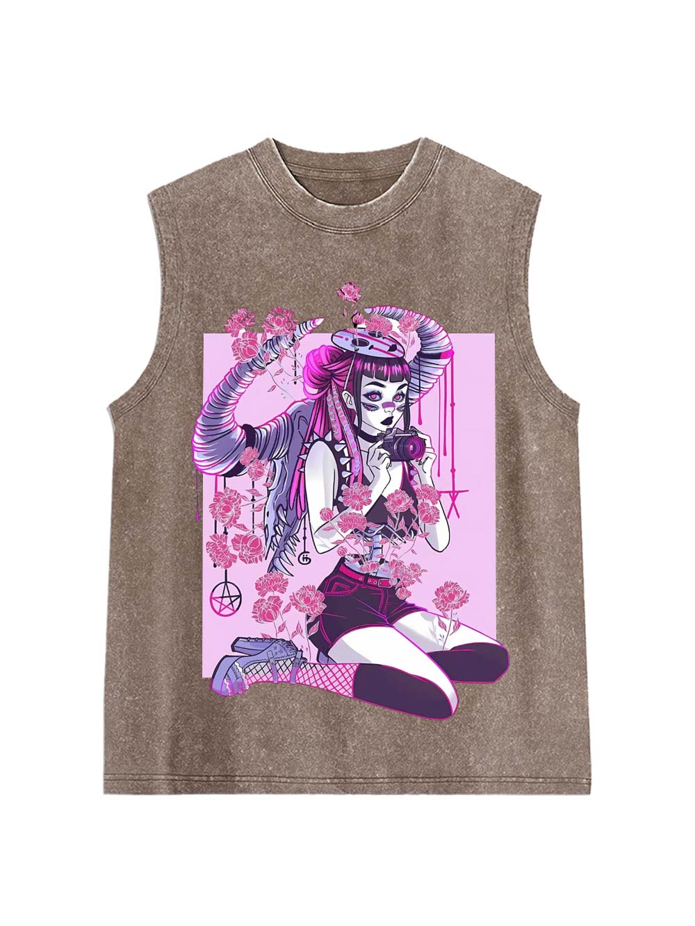 Enigmatic Girl Washed Tank Top