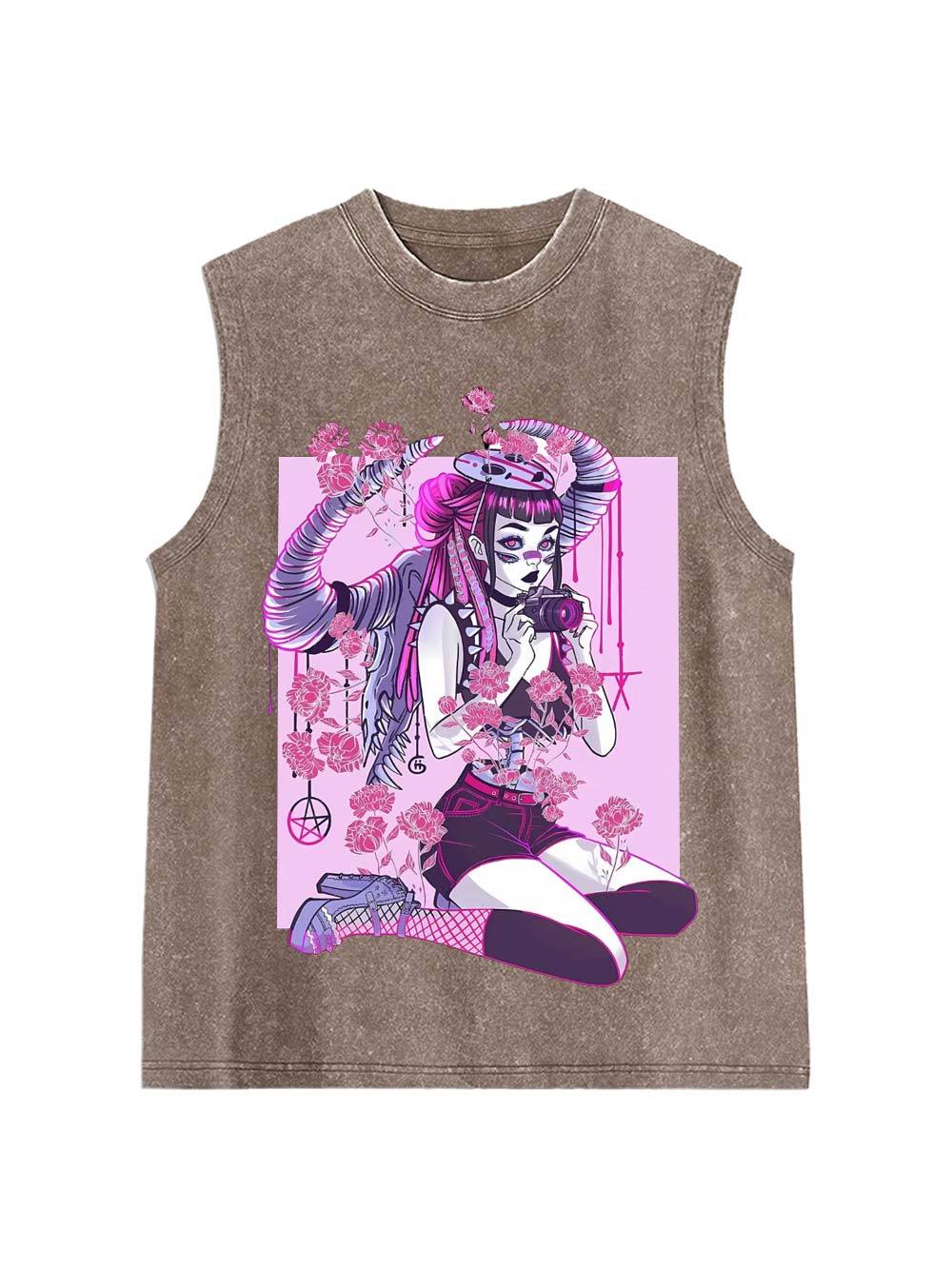 Enigmatic Girl Washed Tank Top