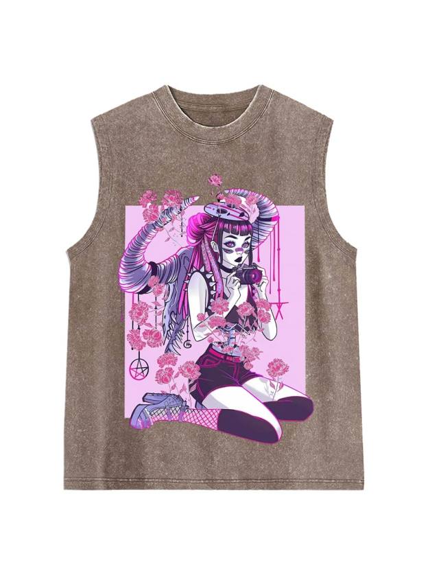 Enigmatic Girl Washed Tank Top