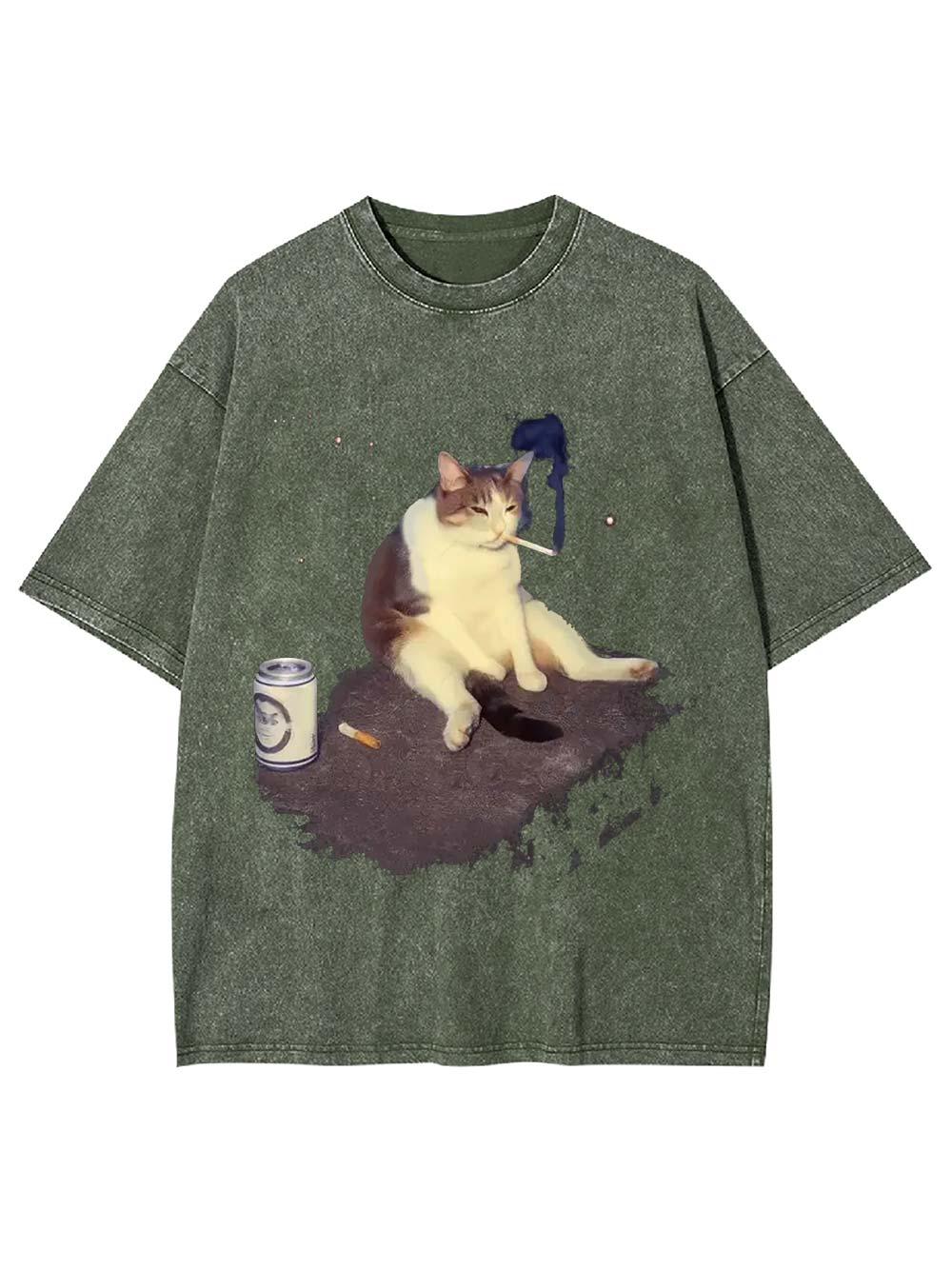 Chill Cat Vibes Washed Tshirt Washed Tshirt