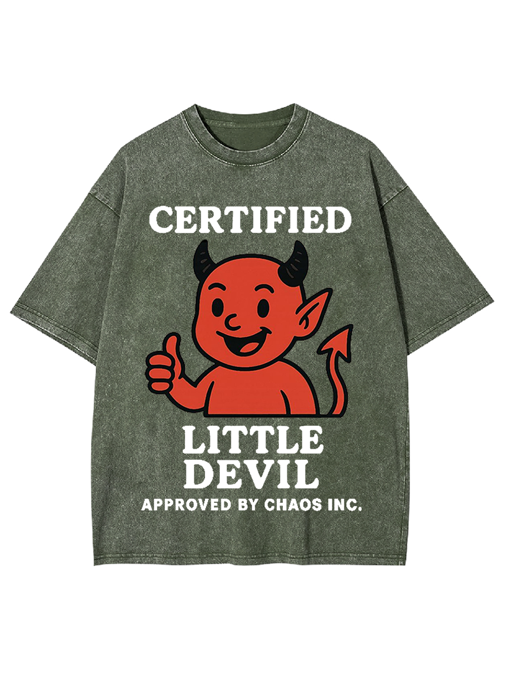 Certified Little Devil Washed Tshirt