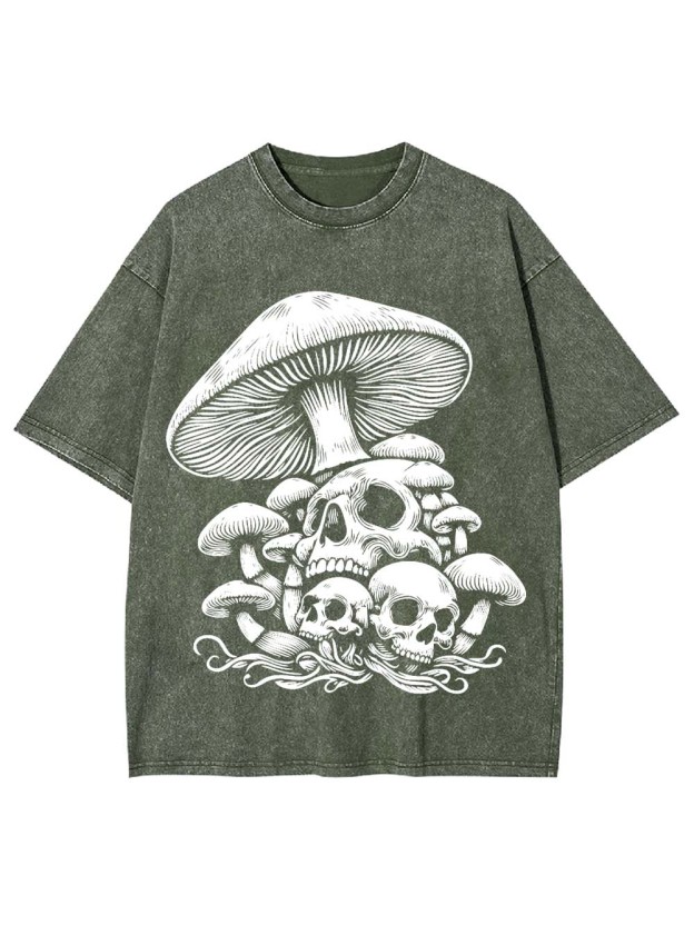MUSHROOM SKULL GROVE WASHED TSHIRT