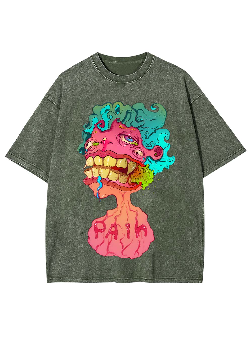 Colorful Chaos of Pain Washed Tshirt