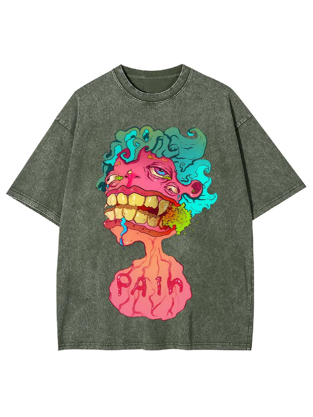 Colorful Chaos of Pain Washed Tshirt
