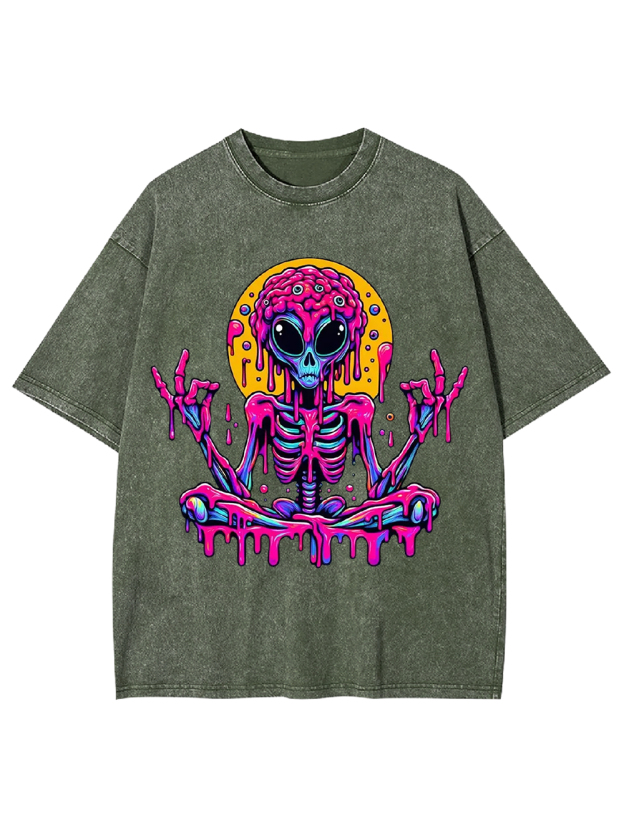 Melting Alien Zen Washed Tshirt
