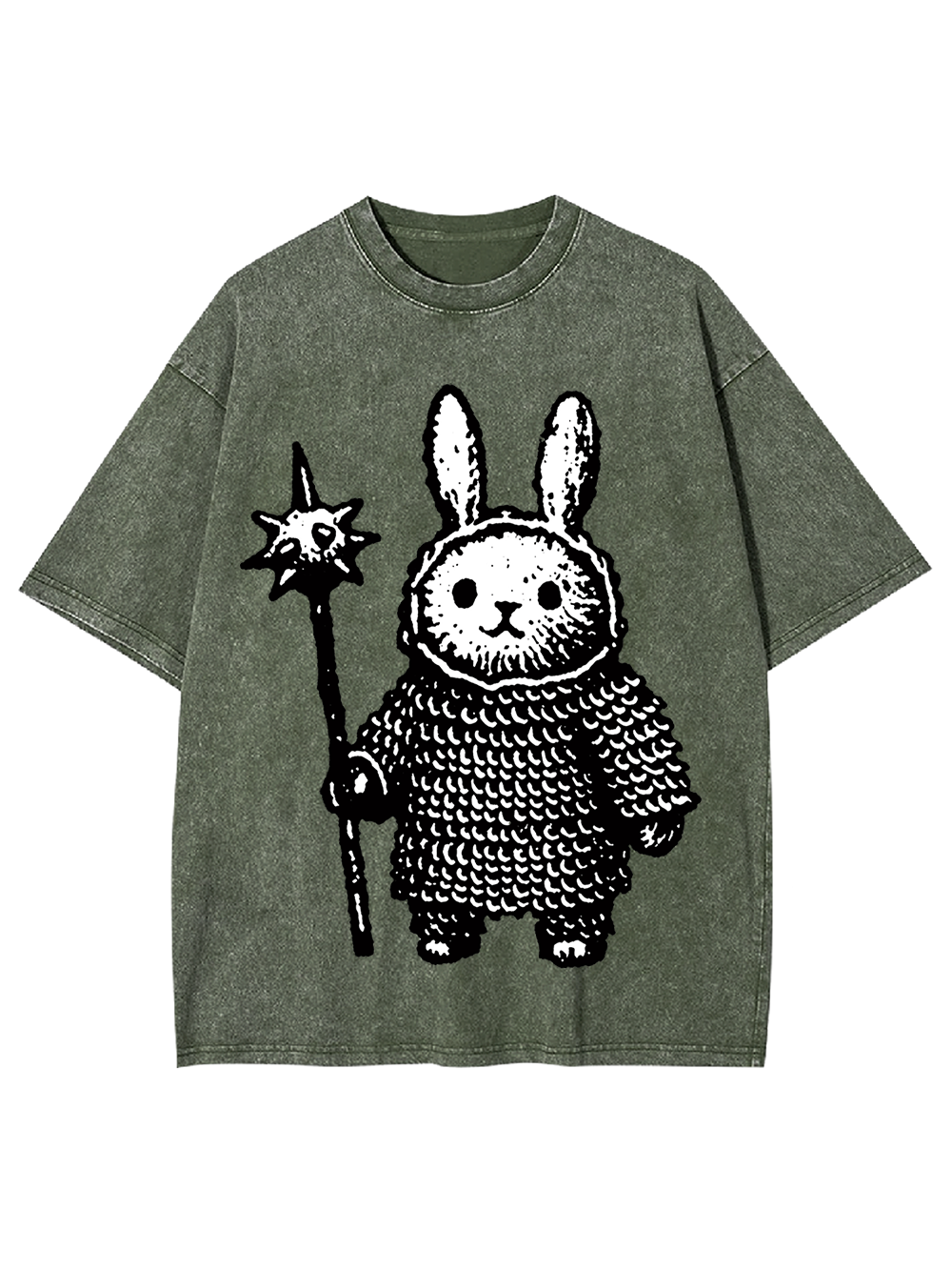 Knight Bunny Defender Washed Tshirt