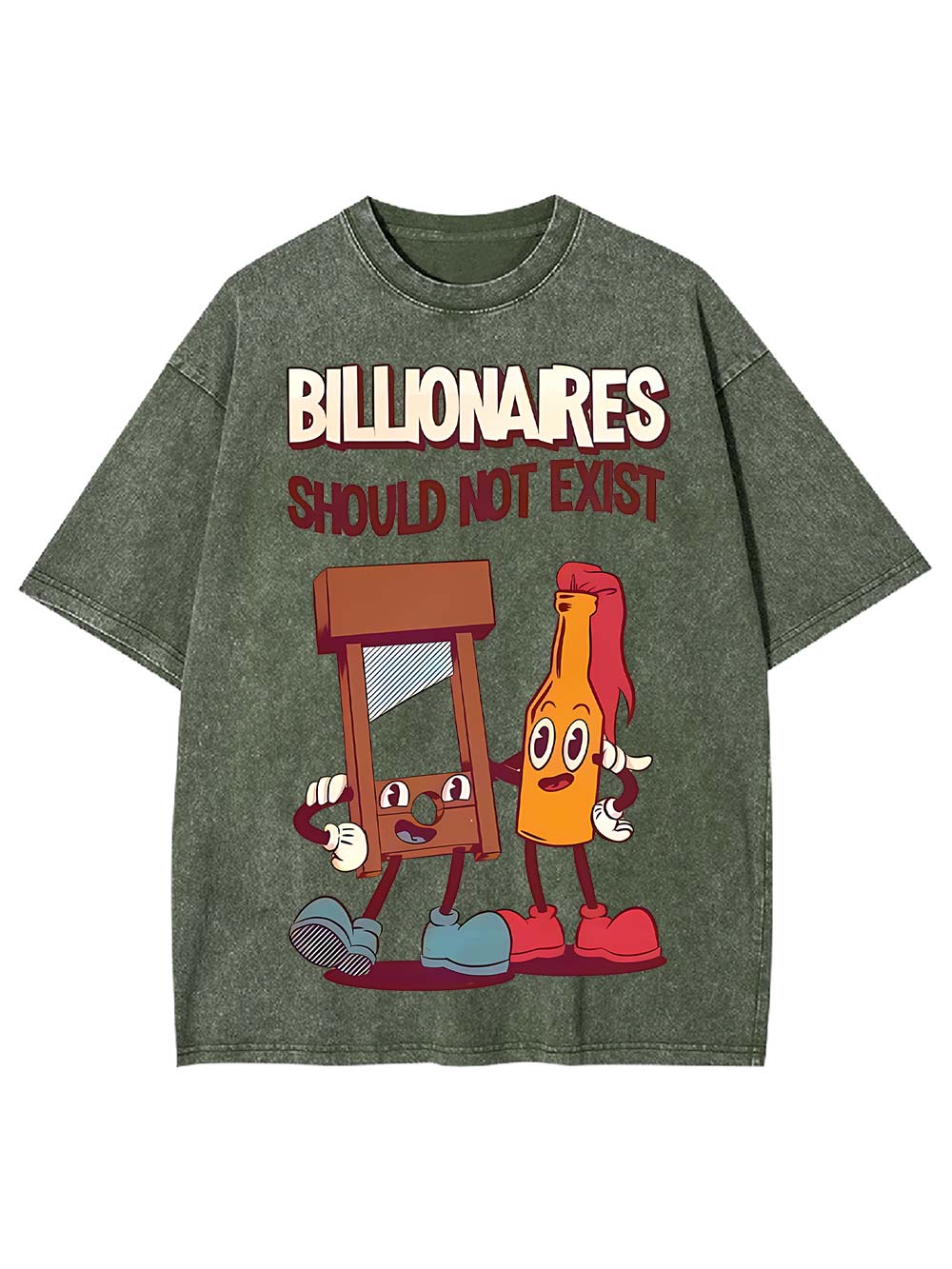 Billionaires Should Not Exist Washed Tshirt