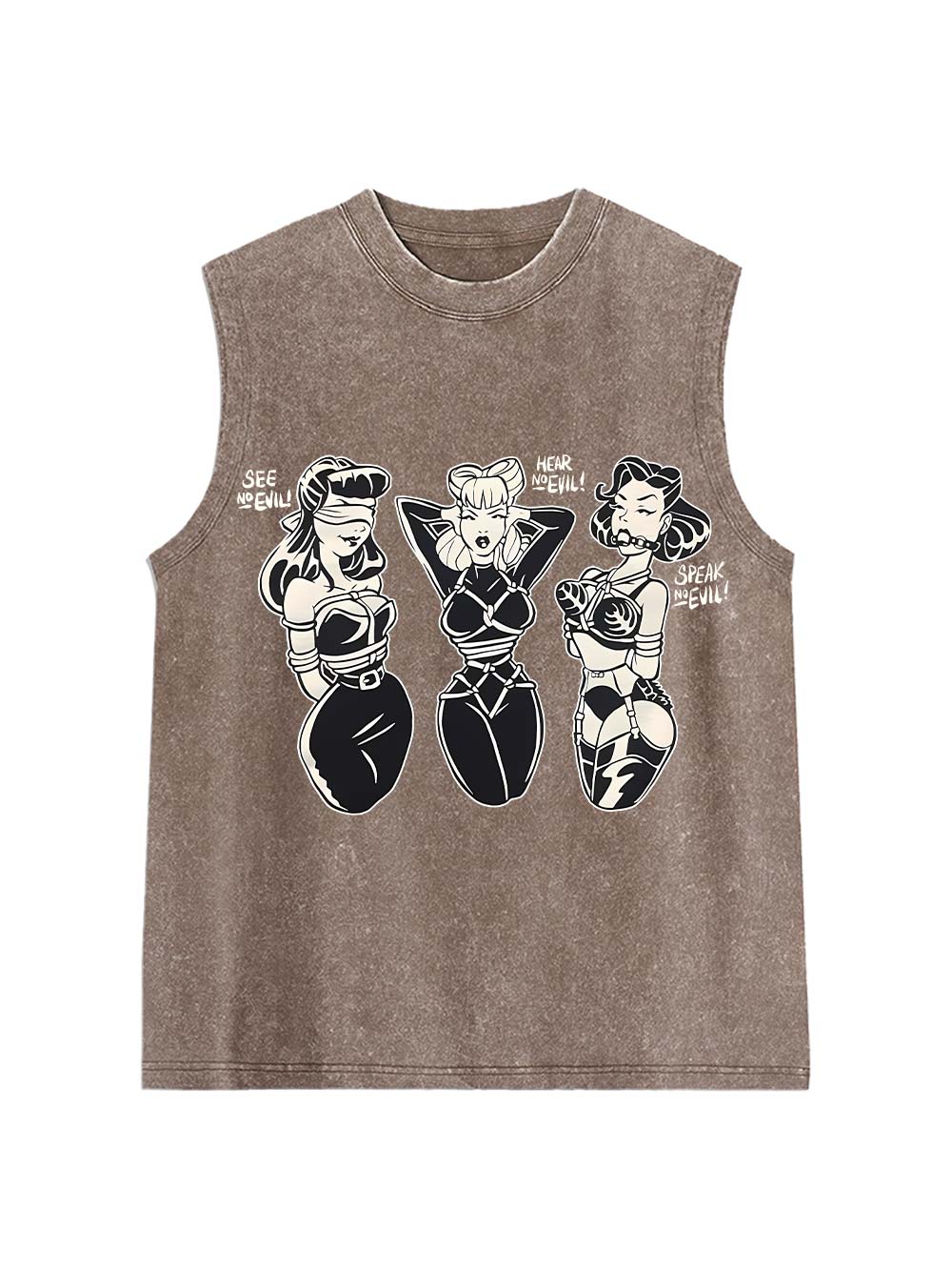 See Hear Speak Washed Tank Top