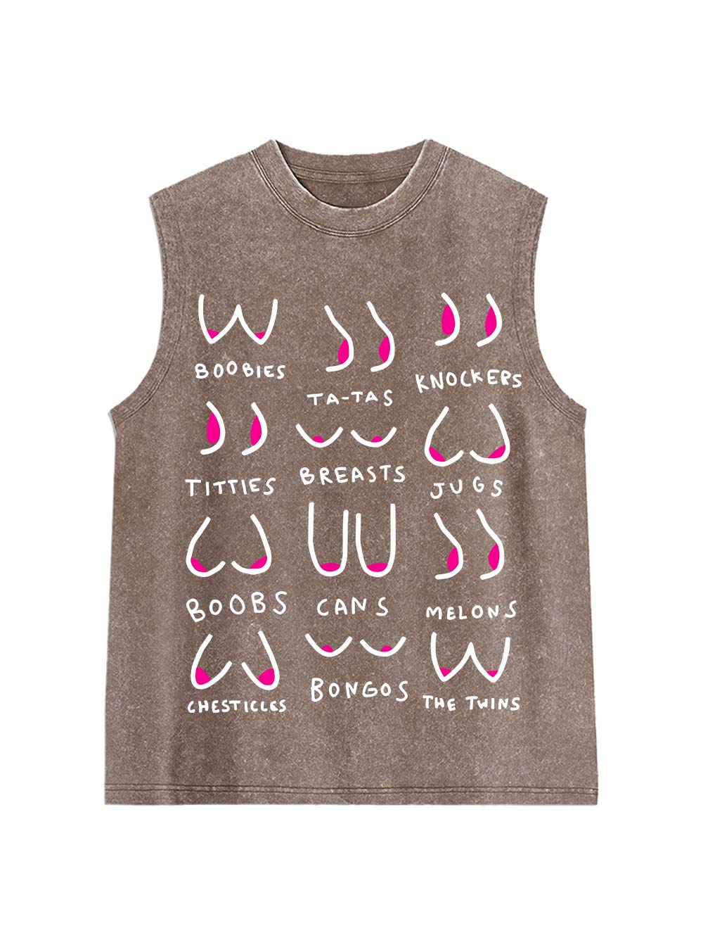 Breasts Slang Washed Tank Top