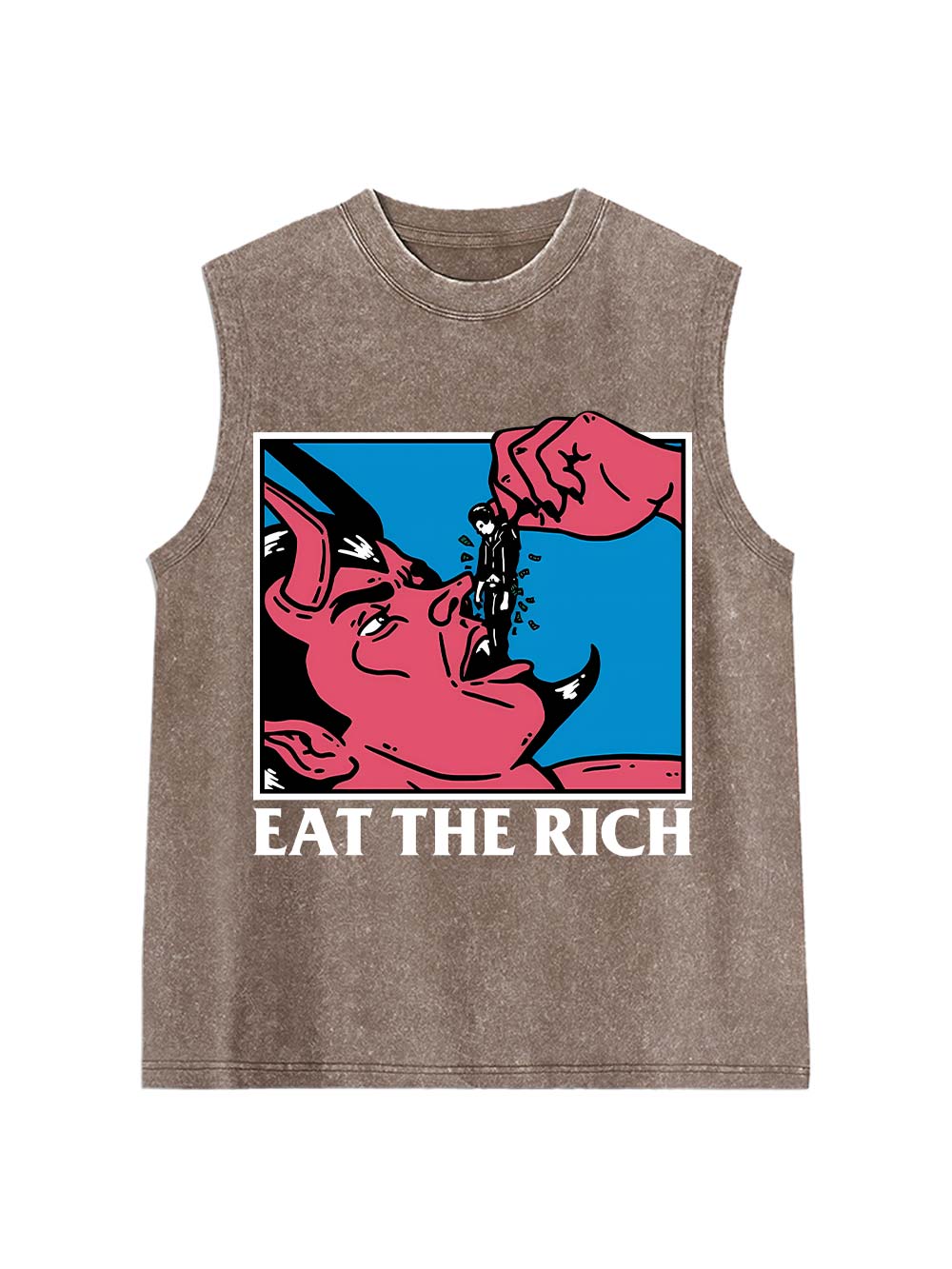 Eat The Rich Washed Tank Top