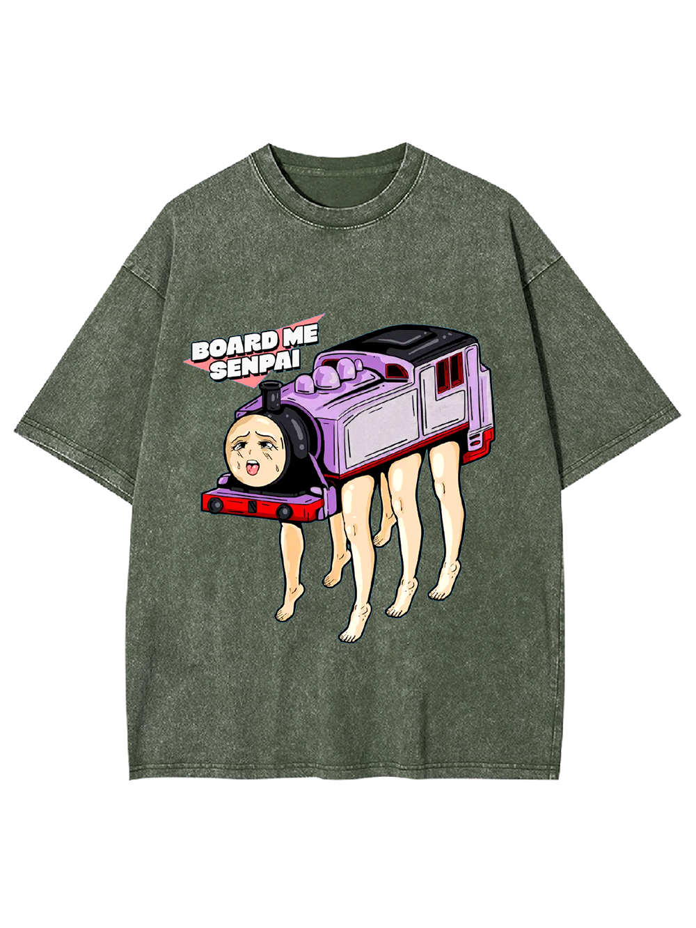 BOARD ME   SENPAI   Washed Tshirt