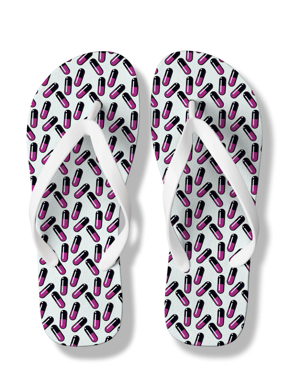 Vibrant Capsule Pattern FLIP FLOPS