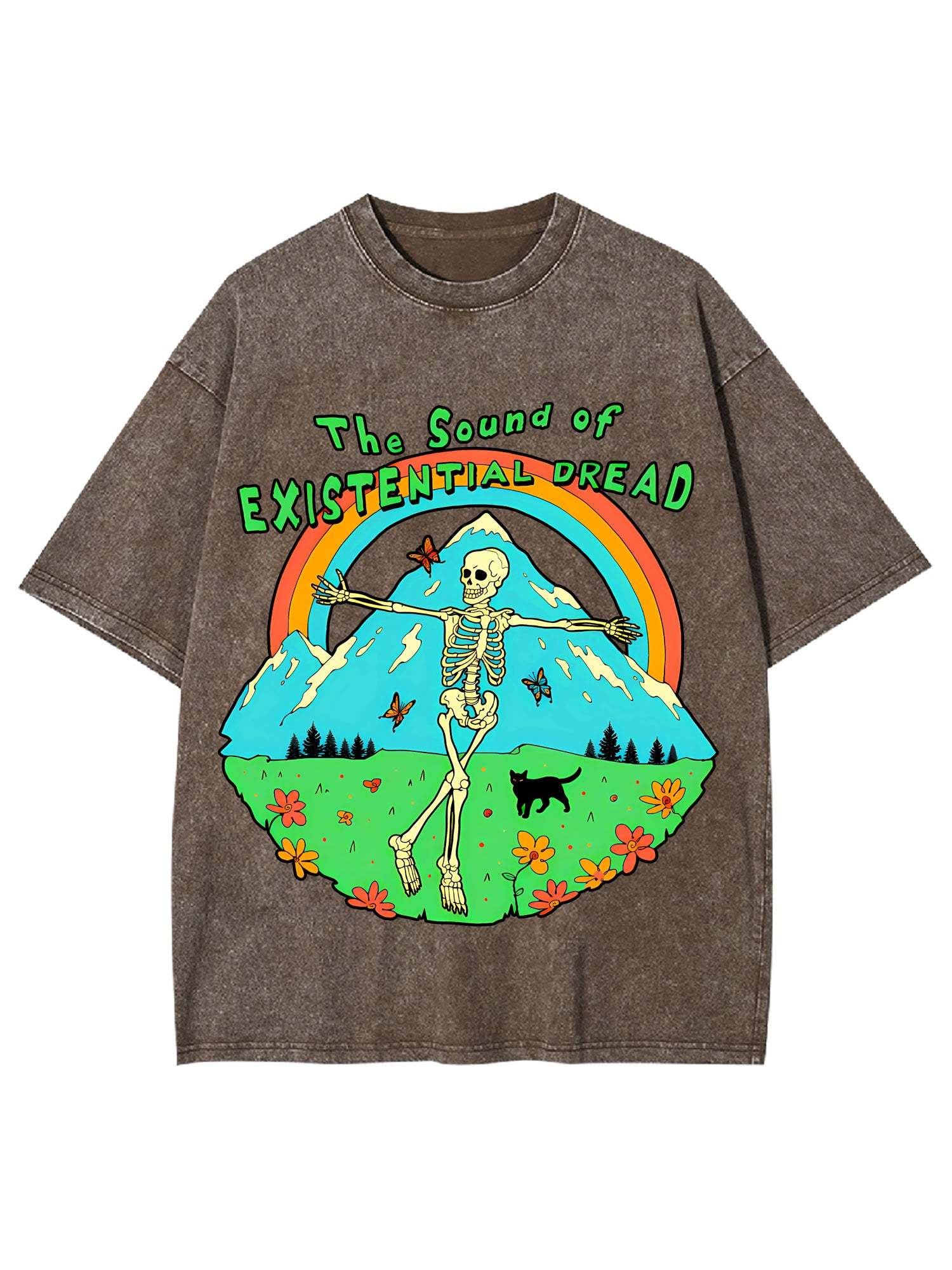 The Sound Of Existential Dread Washed Tshirt-ClassyOutlaw Sale