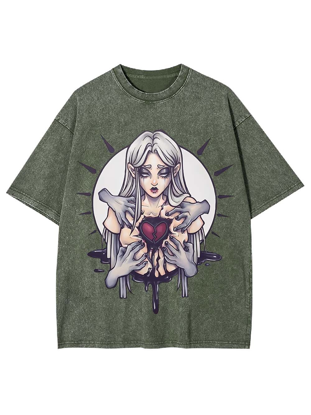 BROKEN HEART GRASP WASHED TSHIRT