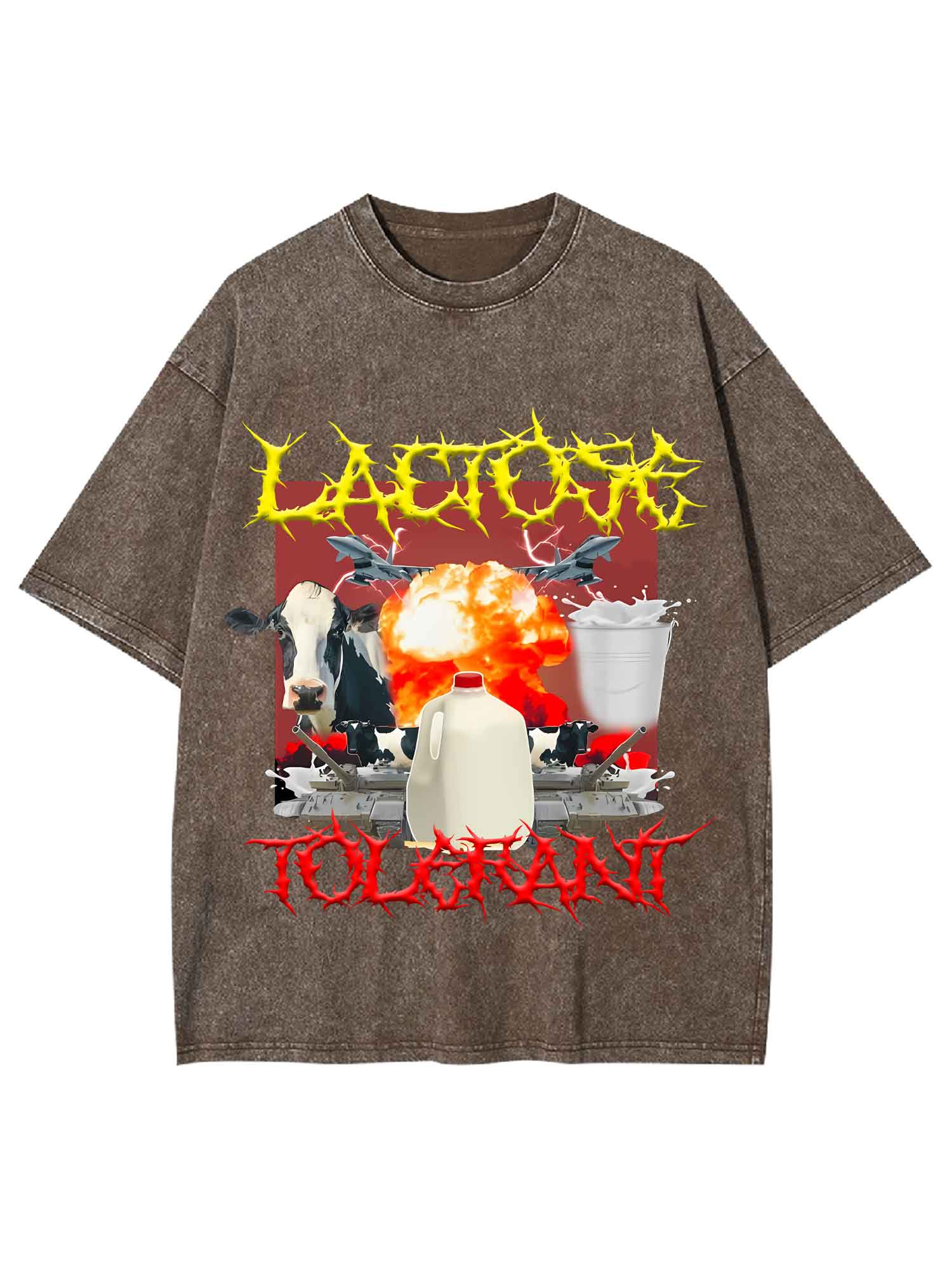Lactose Intolerant Washed Tshirt