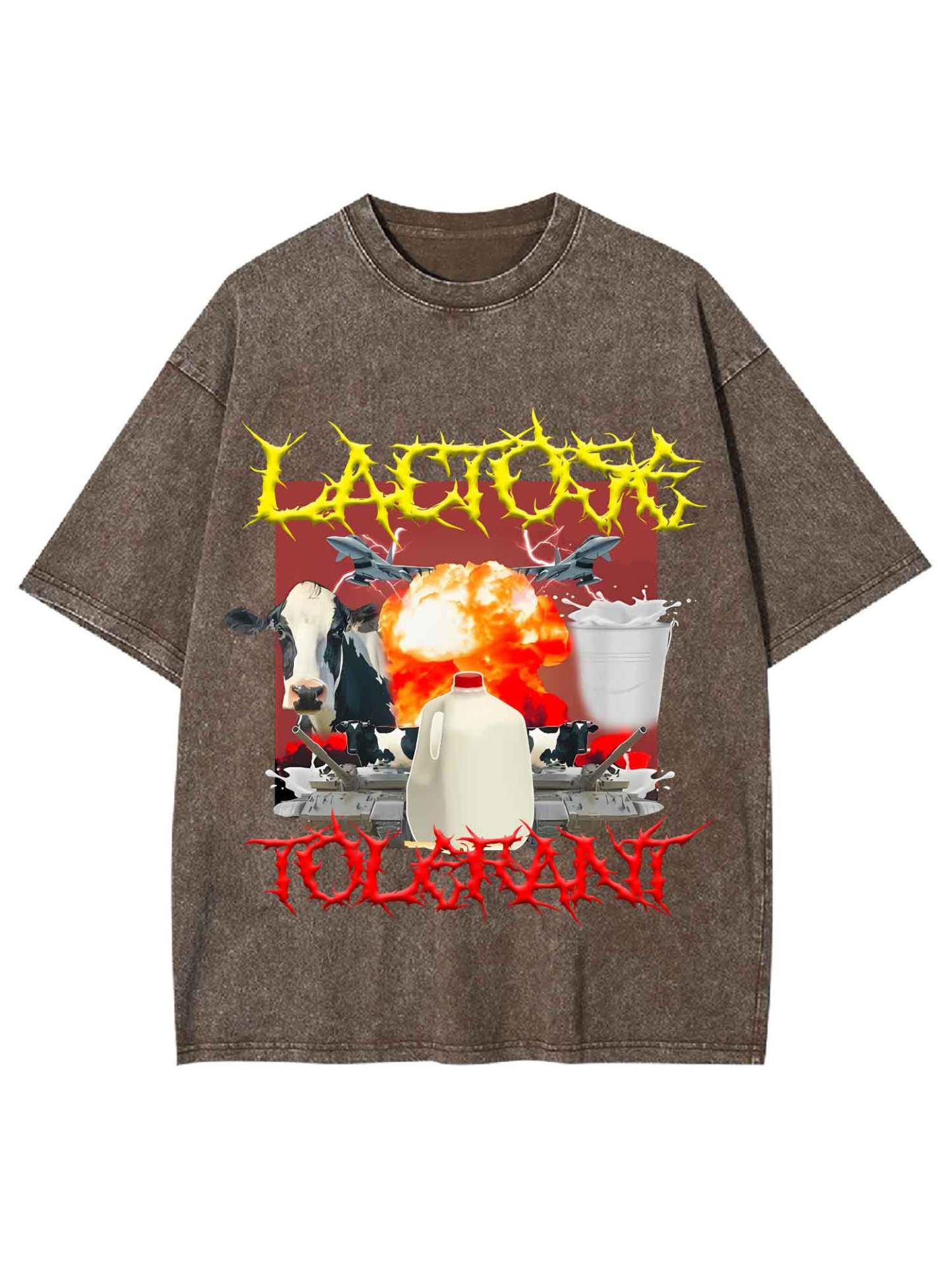 Lactose Intolerant Washed Tshirt
