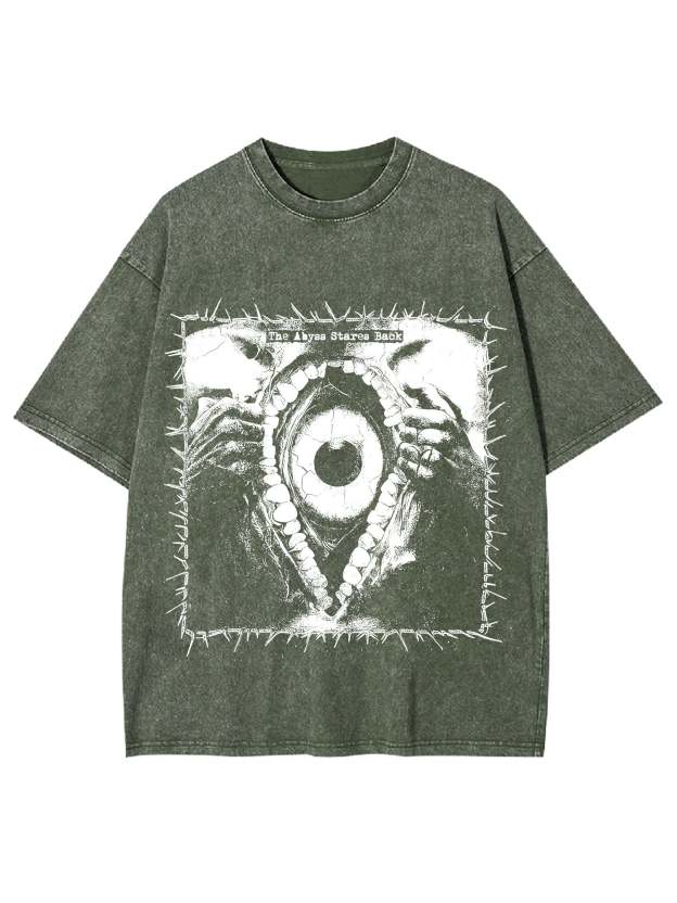 Gaze Into The Abyss Washed Tshirt