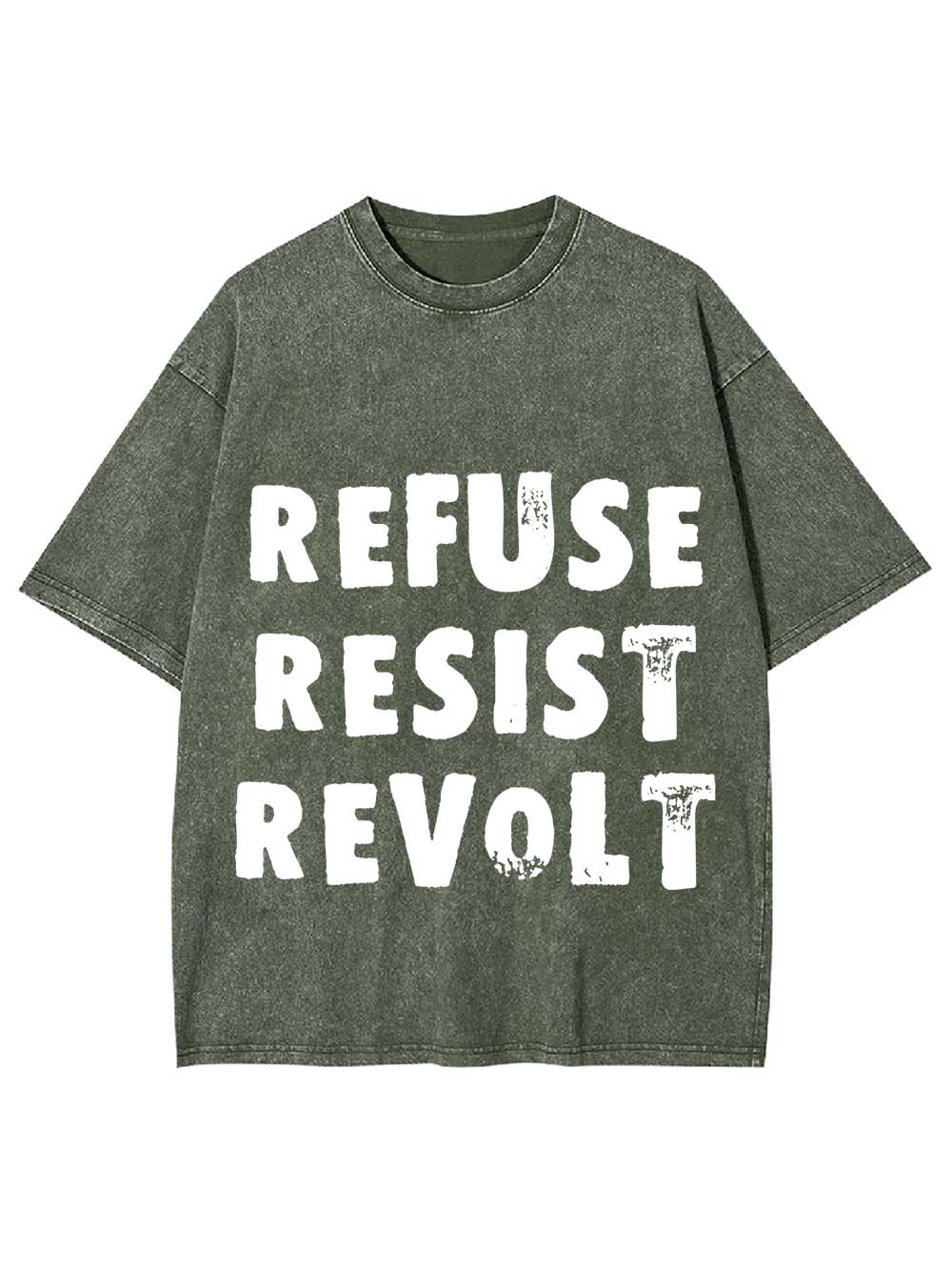 REFUSE RESIST REVOLT WASHED TSHIRT