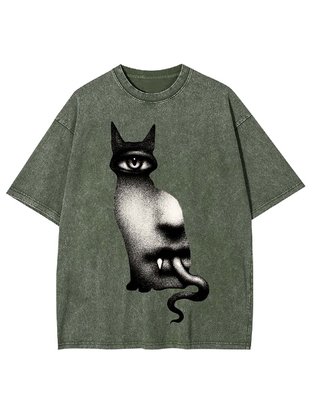 Surreal Feline Vision Washed Tshirt