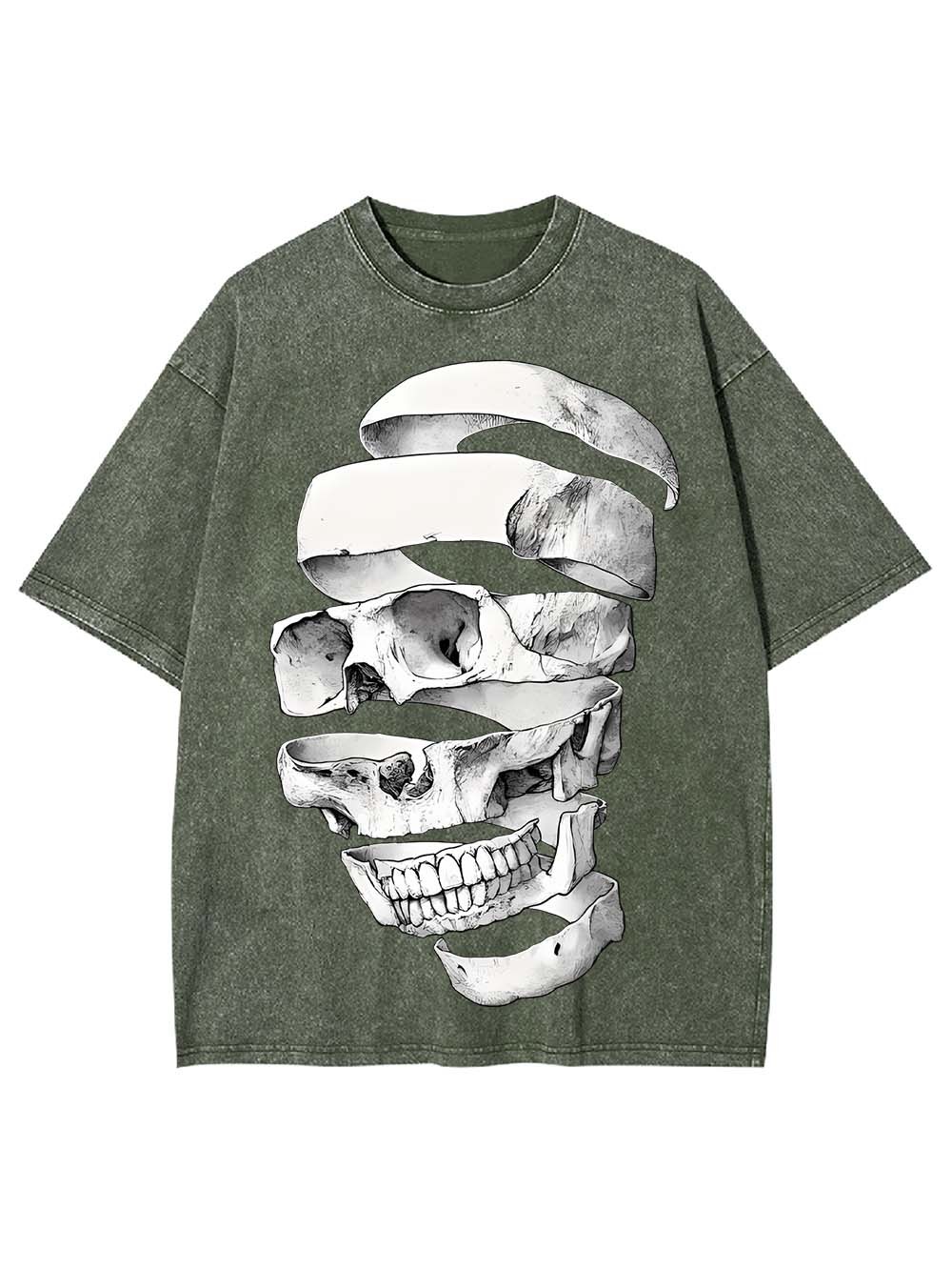 FRAGMENTED SKULL WASHED TSHIRT