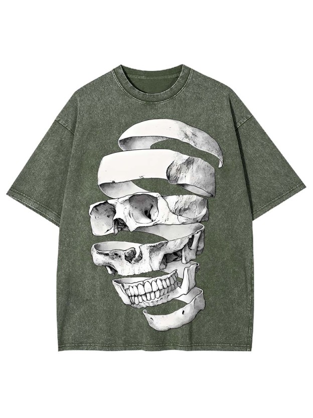 FRAGMENTED SKULL WASHED TSHIRT