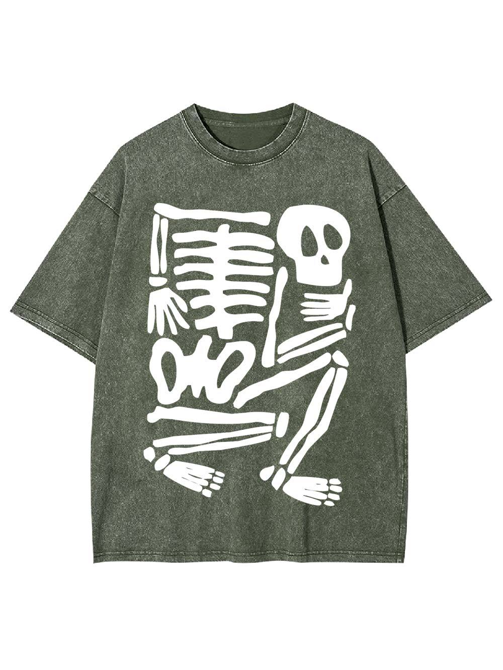 Skeleton Puzzle Washed Tshirt