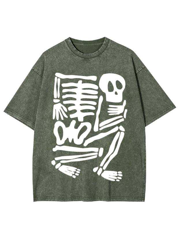 Skeleton Puzzle Washed Tshirt