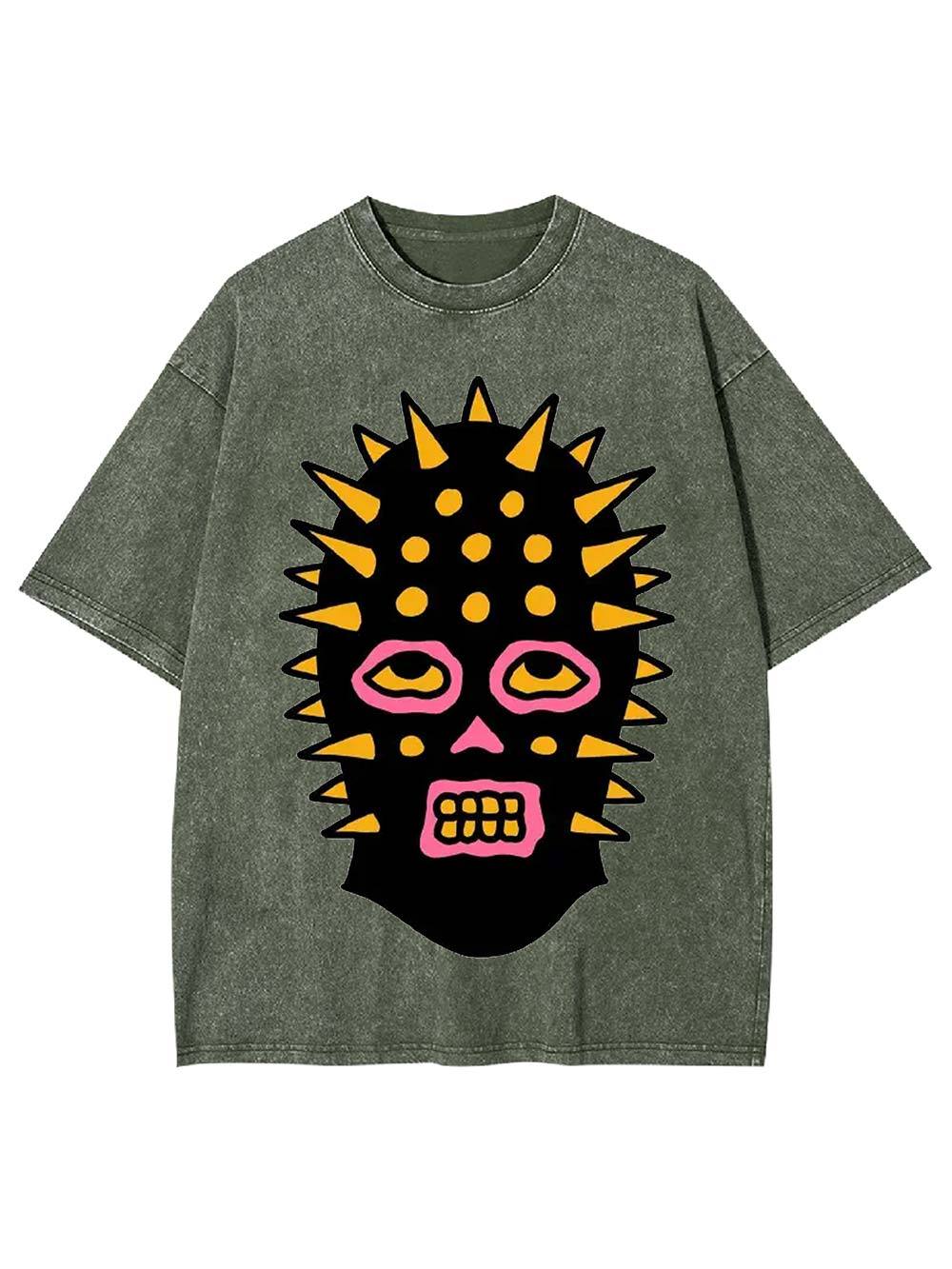 Spiked Mask Washed Tshirt