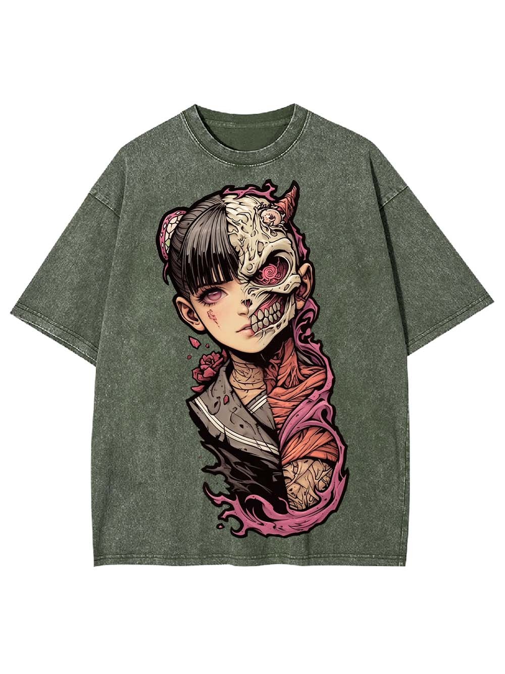 HALF DEMON, HALF HUMAN WASHED TSHIRT