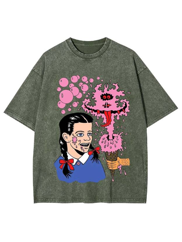 Cream Monster Outbreak Washed Tshirt