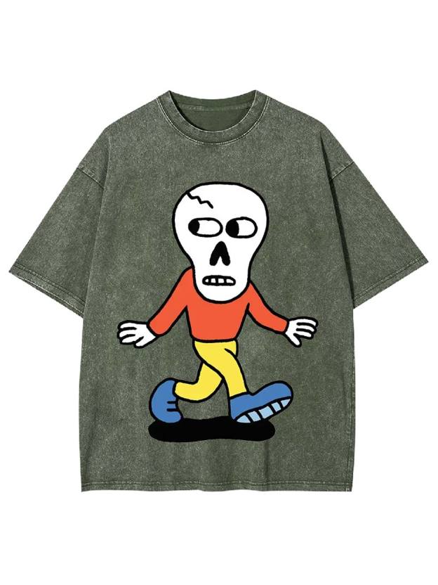 Skull on the Move Washed Tshirt