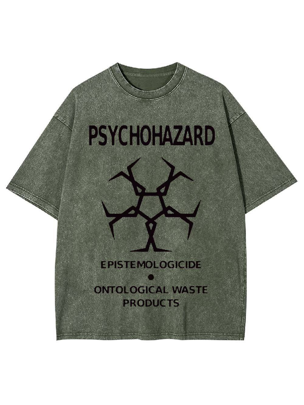 Psychohazard Warning Washed Tshirt