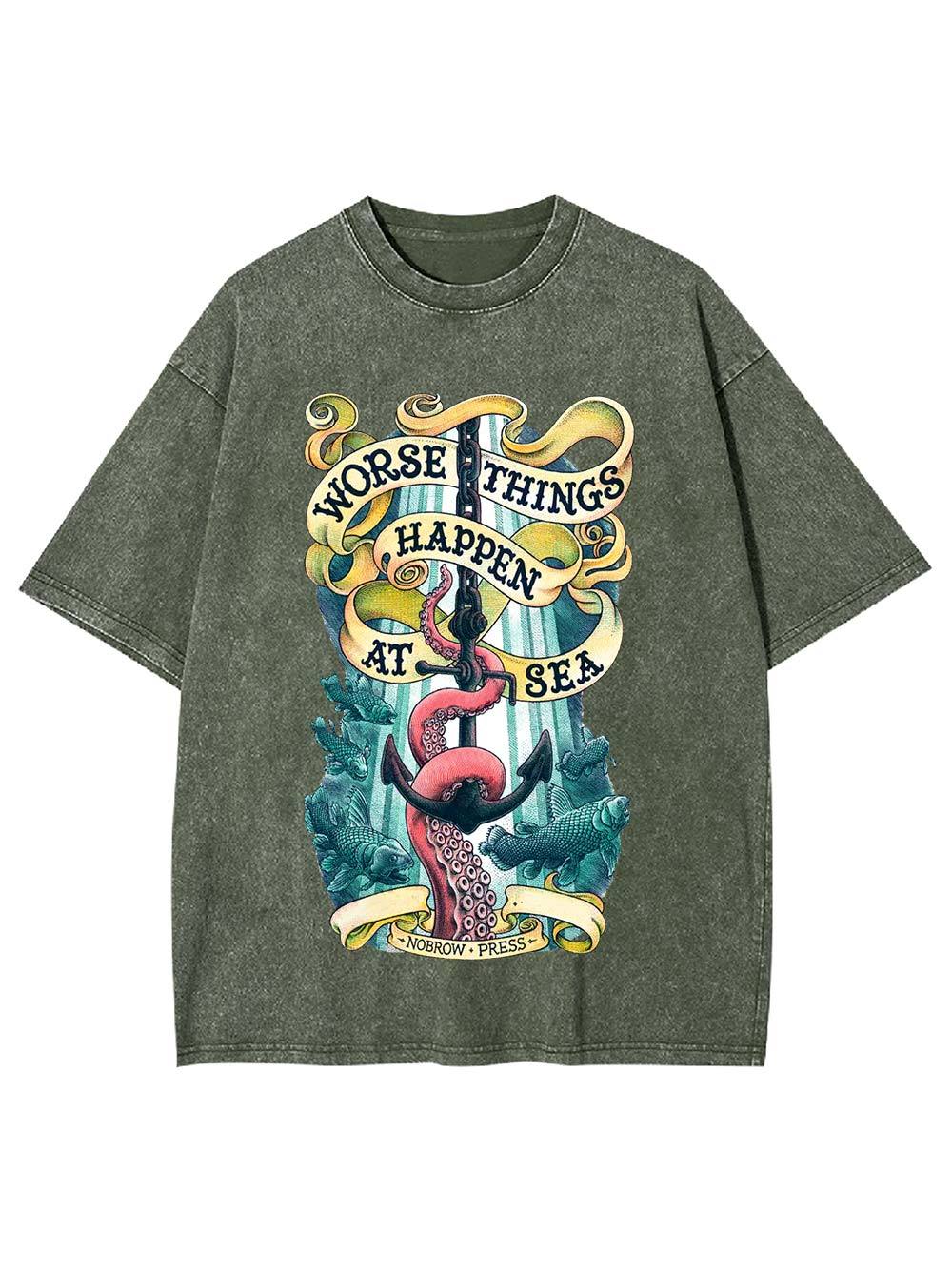 Worse Things Happen at Sea Washed Tshirt