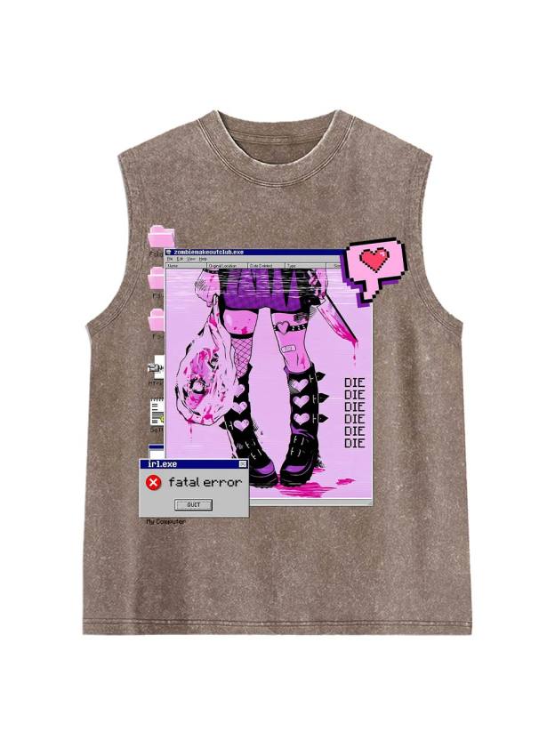 Fatal Error Washed Tank Top