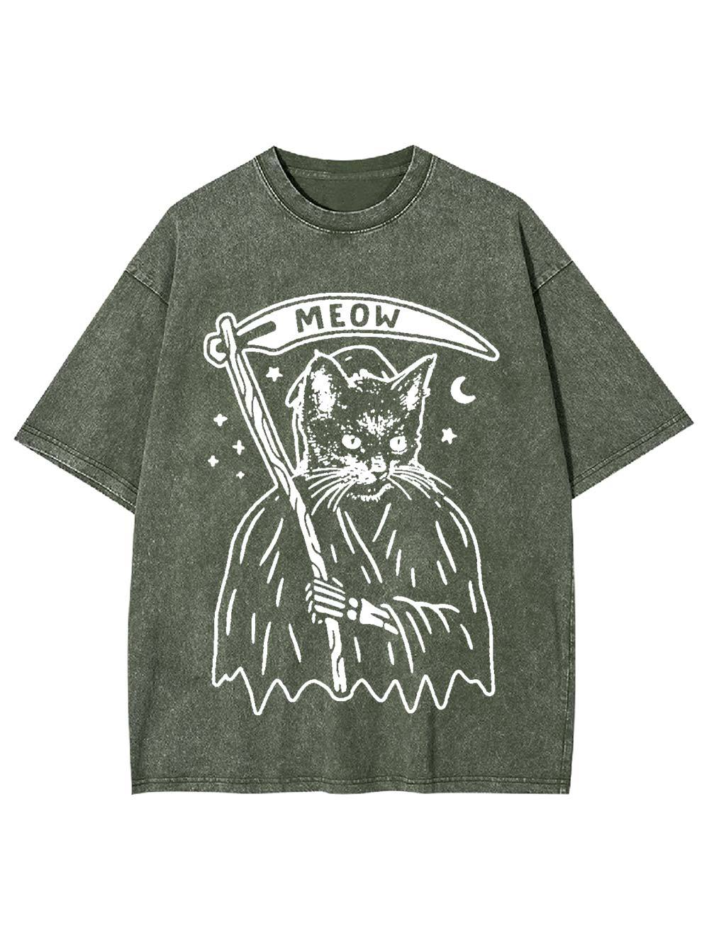 Meow Reaper Washed Tshirt