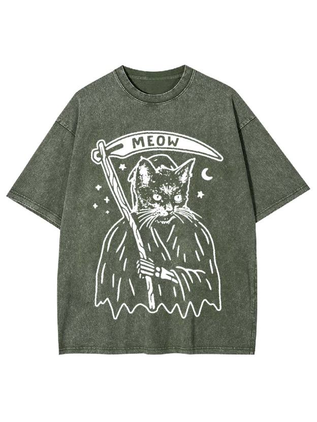 Meow Reaper Washed Tshirt