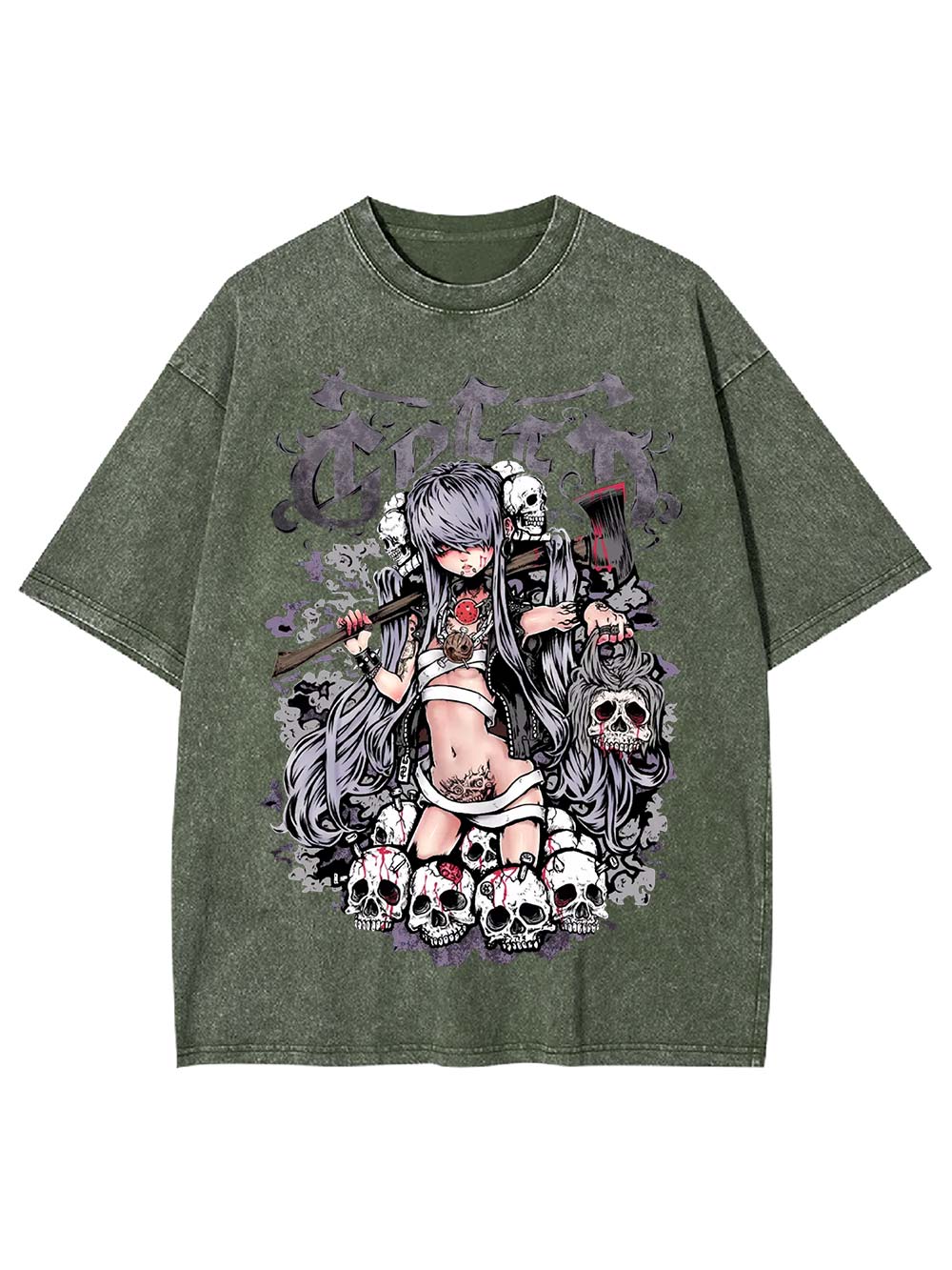 Queen of Skulls Washed Tshirt